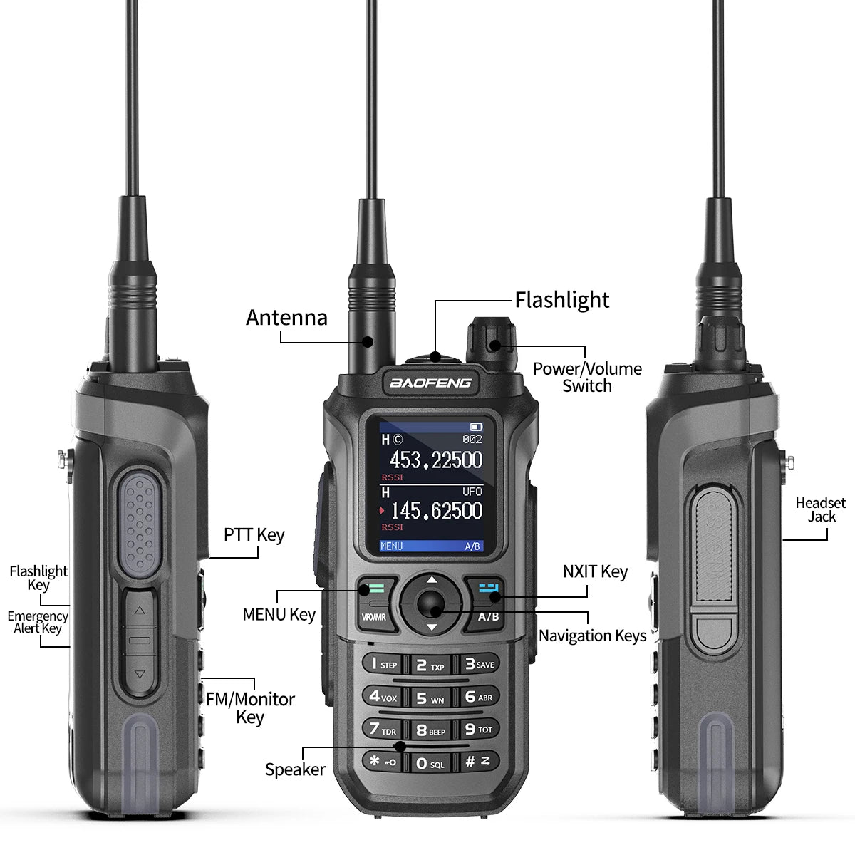 2PCS Baofeng UV-21 Pro Walkie Talkie Multi Band Wireless Copy Frequency Long Range 999CH AM High Power UV 5R K6 5RH Ham Radio