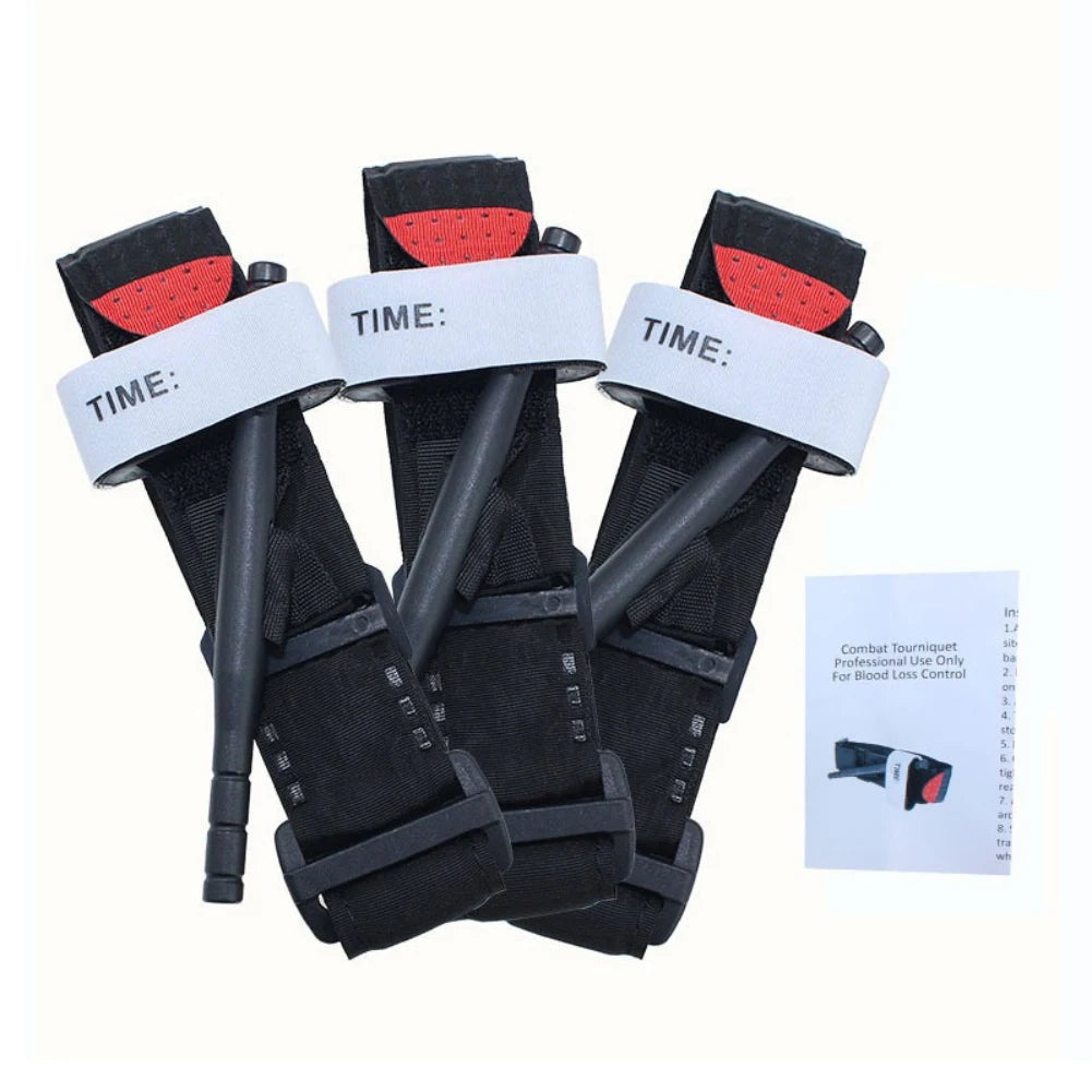 Outdoor Tourniquet Survival Application Red Tip Medical Emergency Belt Aid for Outdoor Exploration