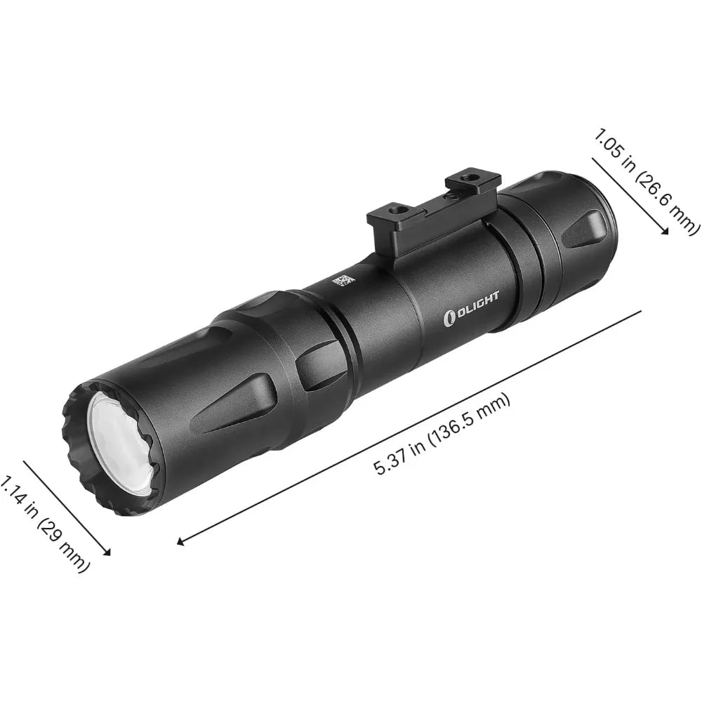 OLIGHT Odin 2000 Lumens Picatinny Rail Mounted Rechargeable Tactical Flashlight Remote Pressure Switch 300 Meters Beam Distance