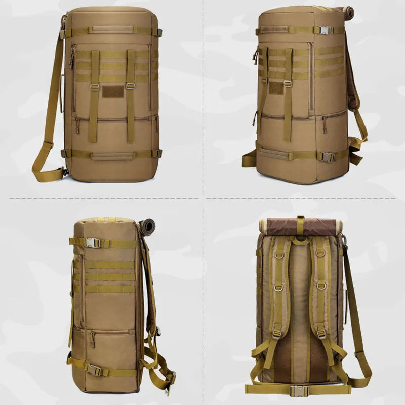 65L Tactical Backpack Men Travel Luggage Bag Outdoor Sport Hunting Molle Camping Rucksacks Men's Large Shoulder Bags