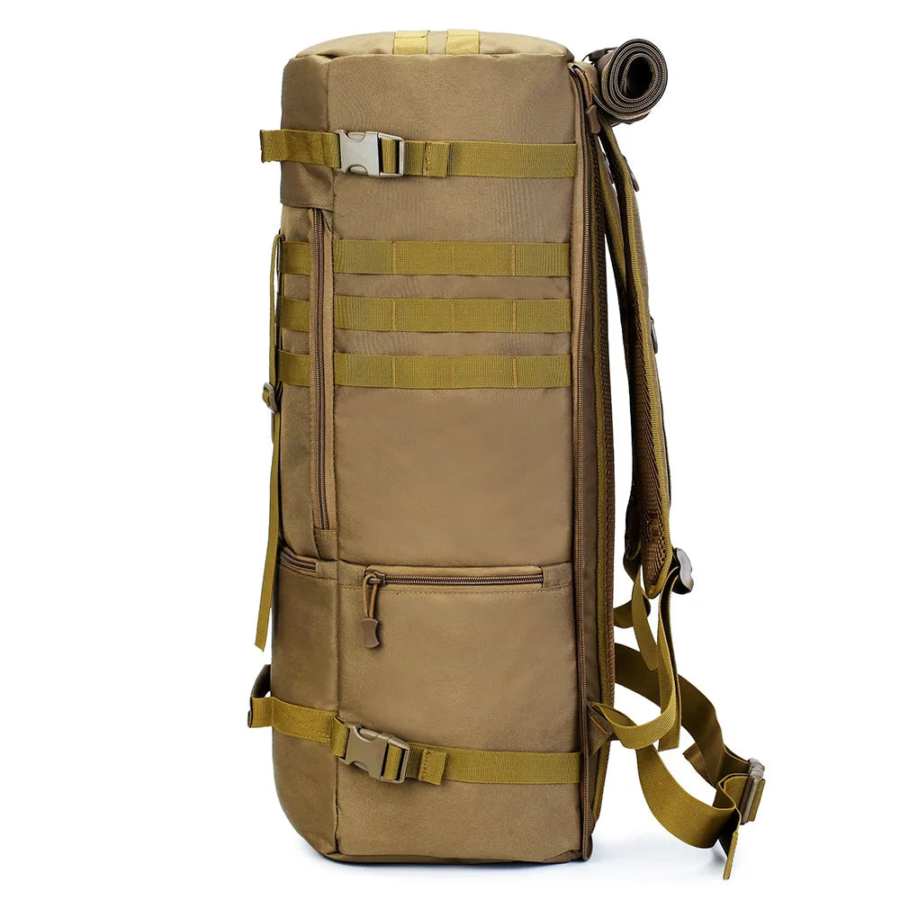 65L Tactical Backpack Men Travel Luggage Bag Outdoor Sport Hunting Molle Camping Rucksacks Men's Large Shoulder Bags