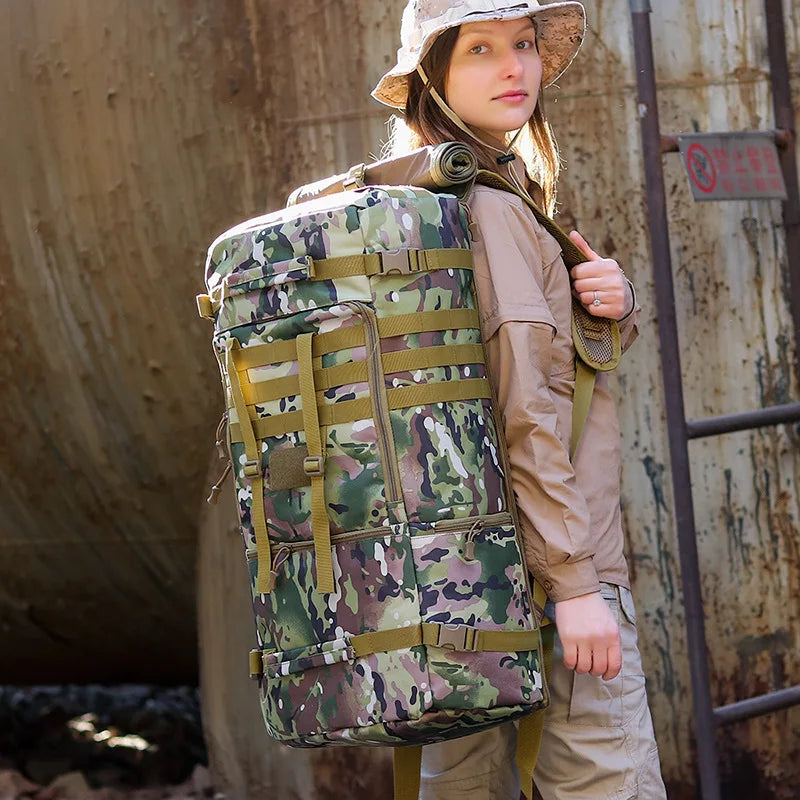 65L Tactical Backpack Men Travel Luggage Bag Outdoor Sport Hunting Molle Camping Rucksacks Men's Large Shoulder Bags