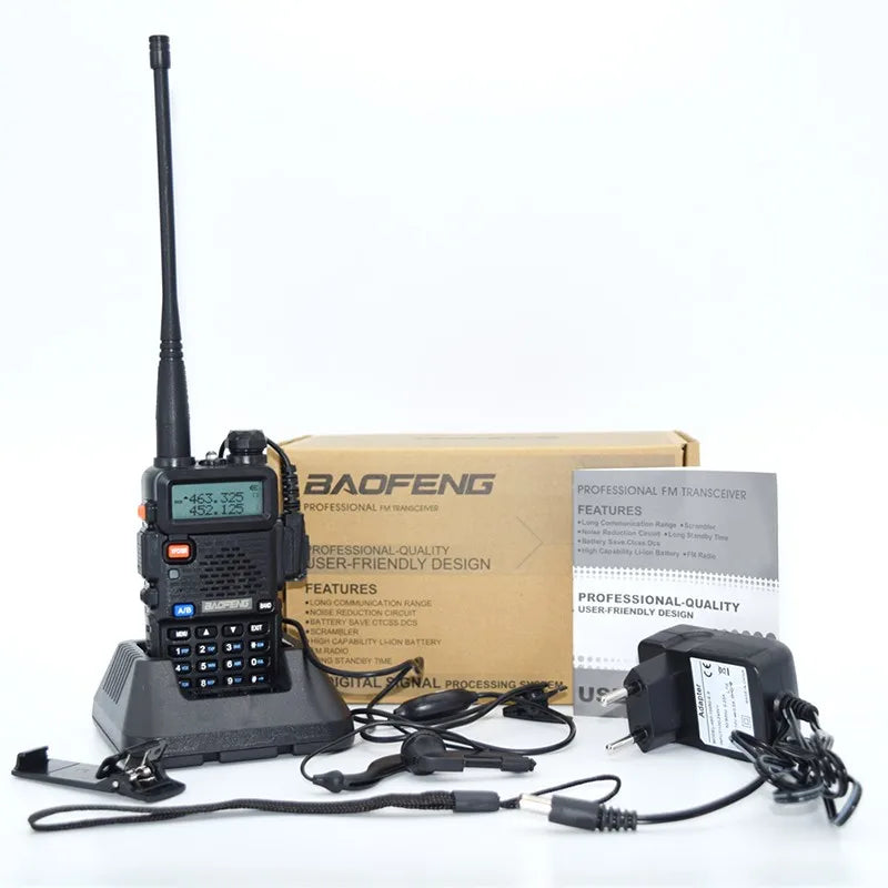 1/2pcs Baofeng Original Uv-5r With LCD High Power Walkie Talkie Radio Comumicador Dmr Vhf Walkman Two Way Radio Dual Band