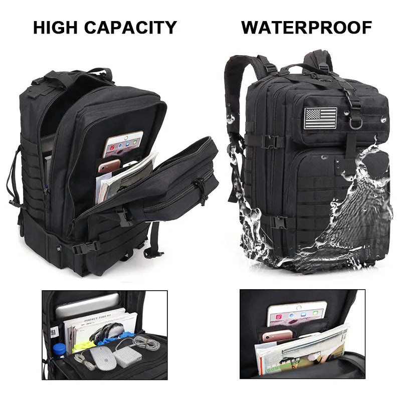 30L/50L Tactical Backpack Men Hiking Camping Backpack Waterproof Rucksacks Army Outdoor Camping Trekking Hunting Bag