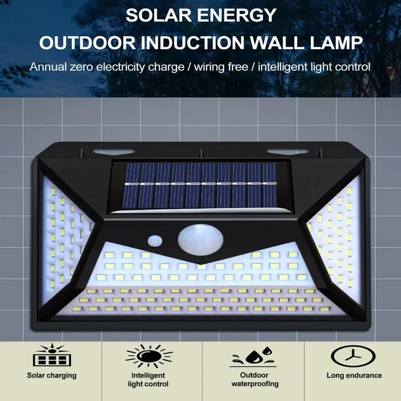 LED Solar Sensor Light Outdoor Motion Detection 118 LED Solar Outdoor Wall Light Outdoor Waterproof Sensor Security Light