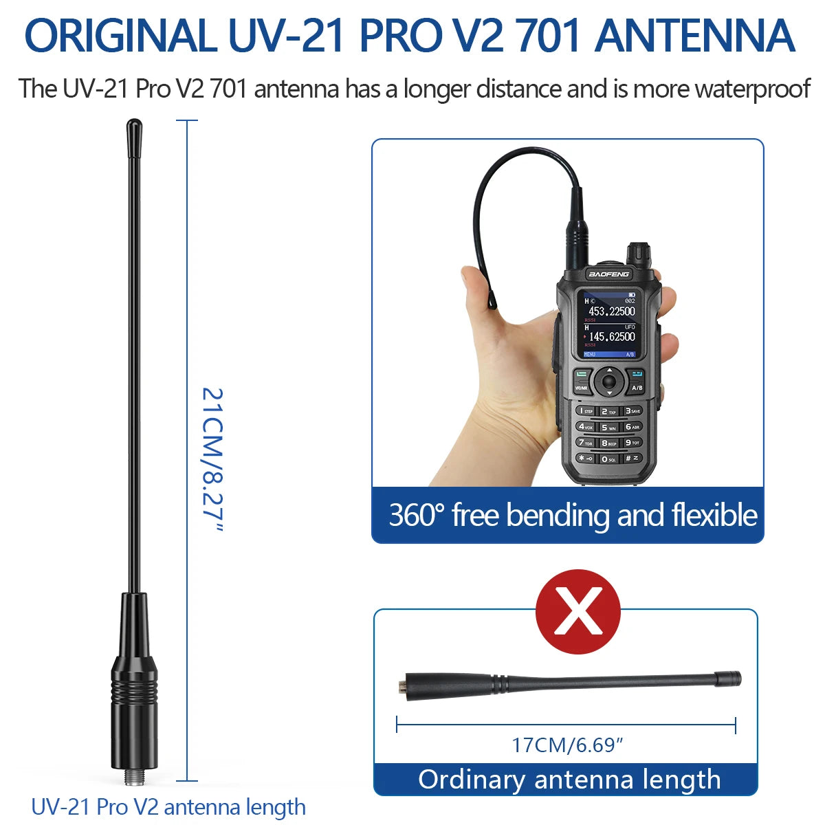 2PCS Baofeng UV-21 Pro Walkie Talkie Multi Band Wireless Copy Frequency Long Range 999CH AM High Power UV 5R K6 5RH Ham Radio