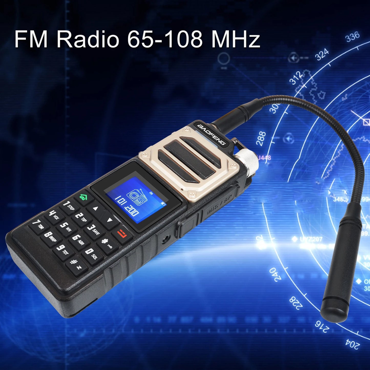 Baofeng 10KM Walkie Talkie UV-25 10W 999Ch Multi-band Amateur FM Radio Freq Copy NoAA Weather Forecast 2800mAh USB-C Battery