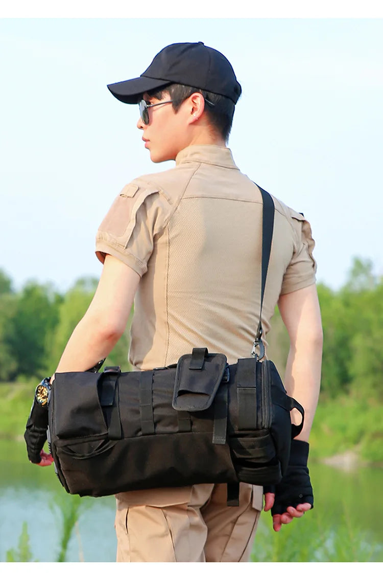 Outdoor Fishing Tackle Backpack Men Lure Box Gear Storage Bag Tactical Hiking Travel Bag Sports Waterproof Cycling Bags