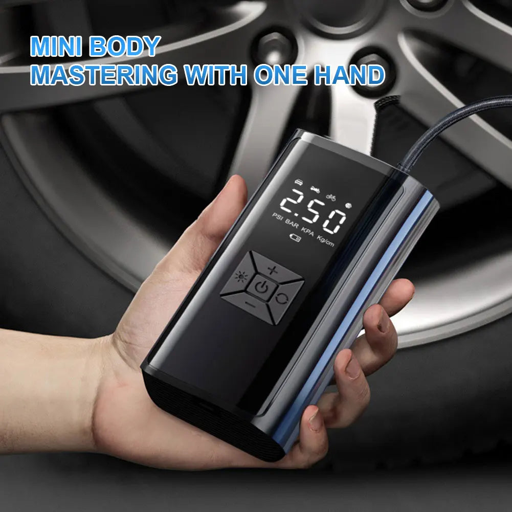 Wireless Car Air Compressor Rechargeable Air Pump Rapid Filling Portable Electric Tire Inflator For Car Auto Motorcycle Bicycle