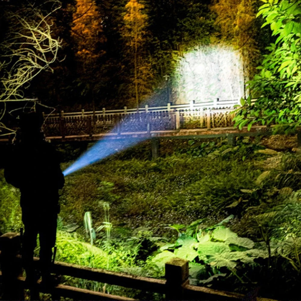 Liibot high power Led flashlight rechargeable flashlight zoom USB handheld light suitable for camping, outdoor and emergency use