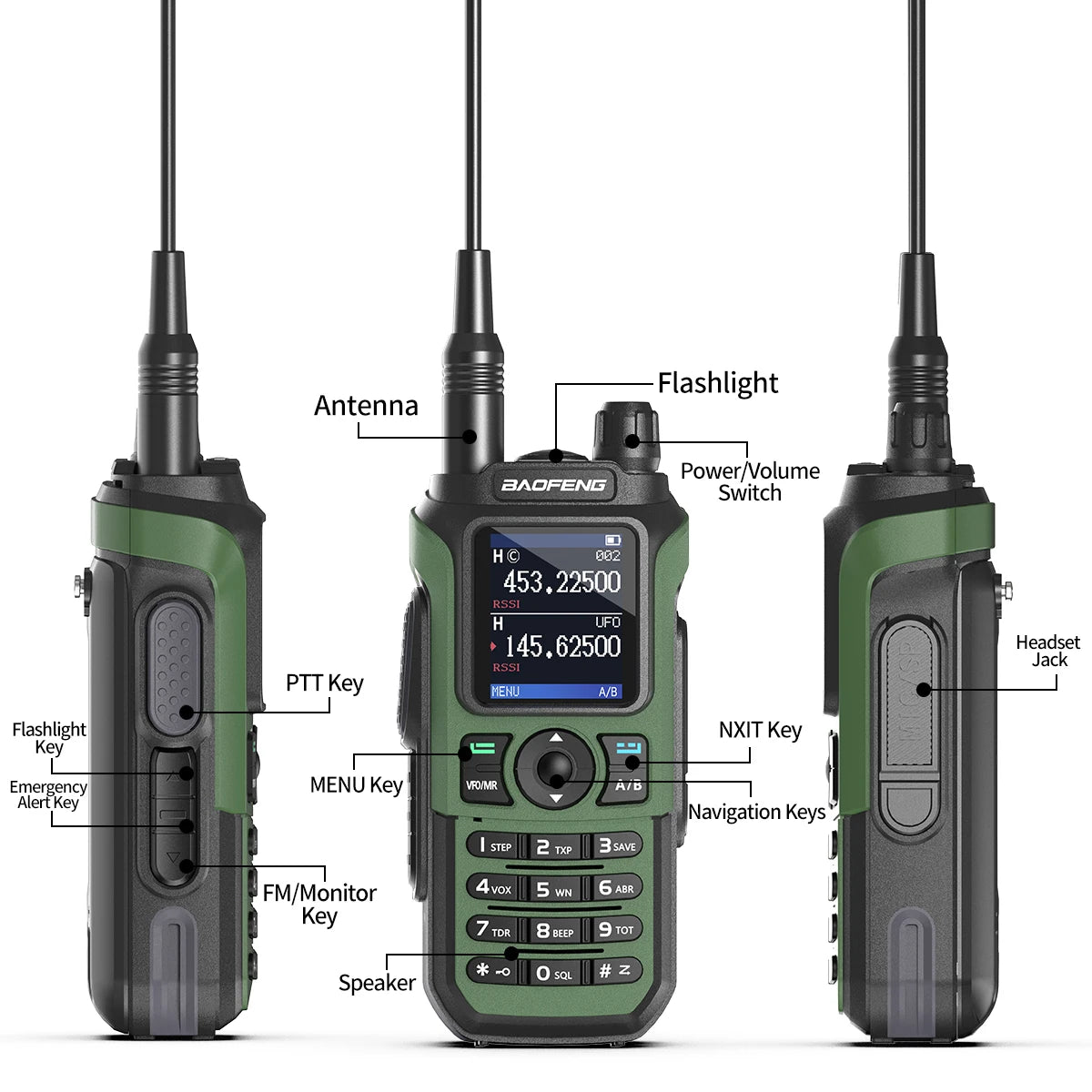 2PCS Baofeng UV-21 Pro Walkie Talkie Multi Band Wireless Copy Frequency Long Range 999CH AM High Power UV 5R K6 5RH Ham Radio
