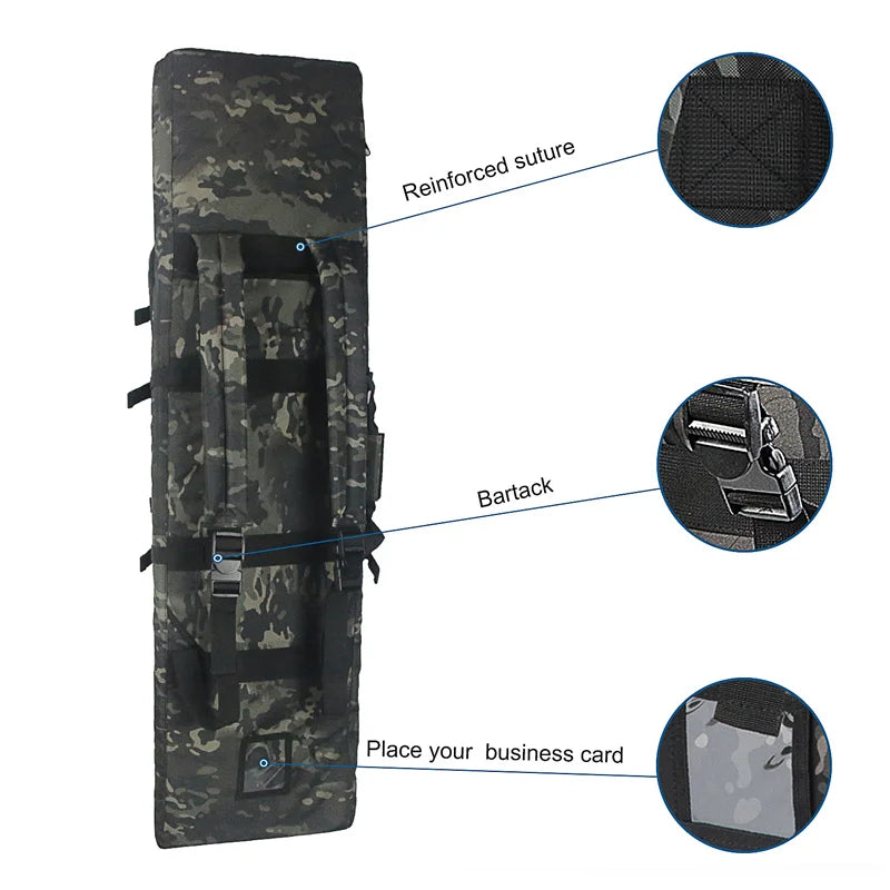81 97 106 122cm Tactical Gun Bag Double Rifle Case Molle Rifle Bag Sniper Airsoft Gun Case Backpack Hunting Gun Holster