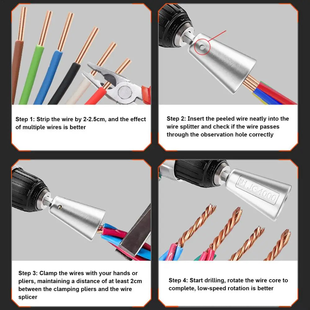 Wire Twisting Tools Quickly Twister Electrician Artifact For Power Drill Drivers Twisted Connector Cable Device Multi-tool