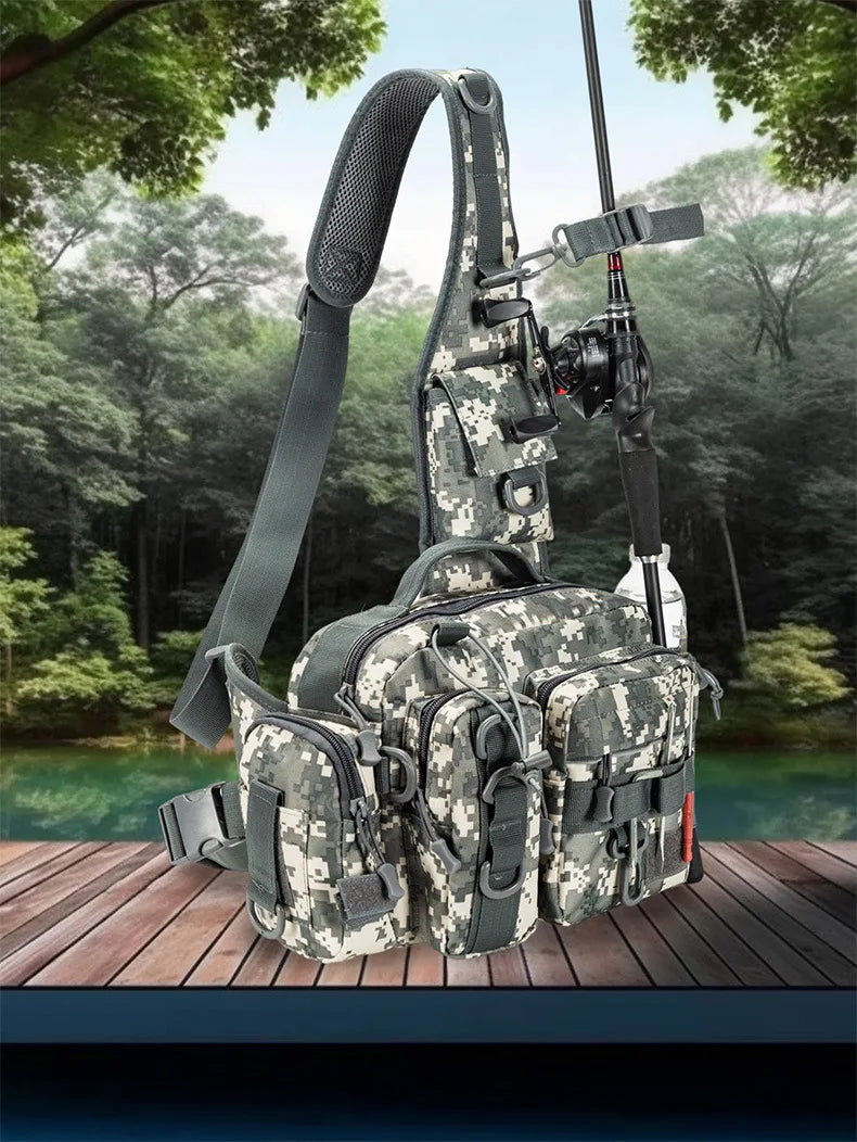 Outdoor Shoulder Bag Sports Climbing Backpack Shoulder Tactical Hiking Camping Hunting Daypack Fishing Backpack