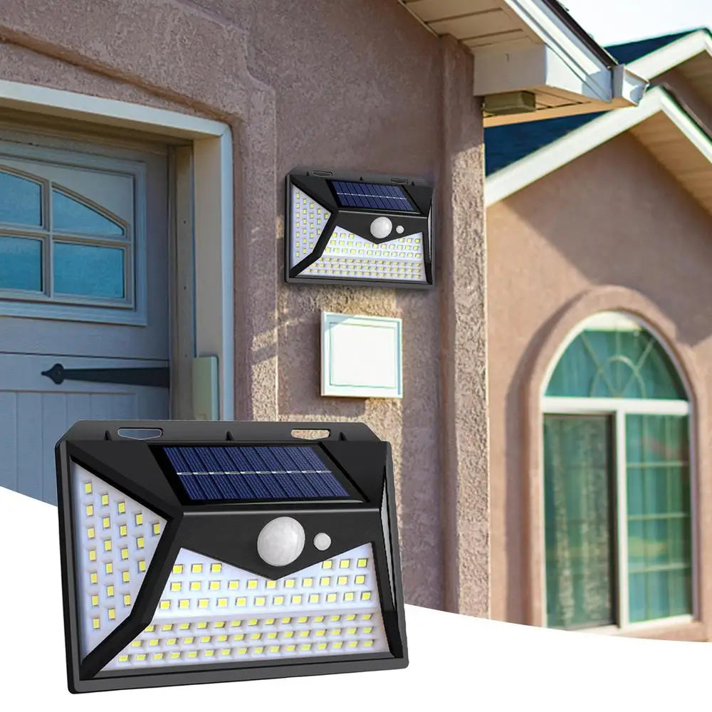 LED Solar Sensor Light Outdoor Motion Detection 118 LED Solar Outdoor Wall Light Outdoor Waterproof Sensor Security Light