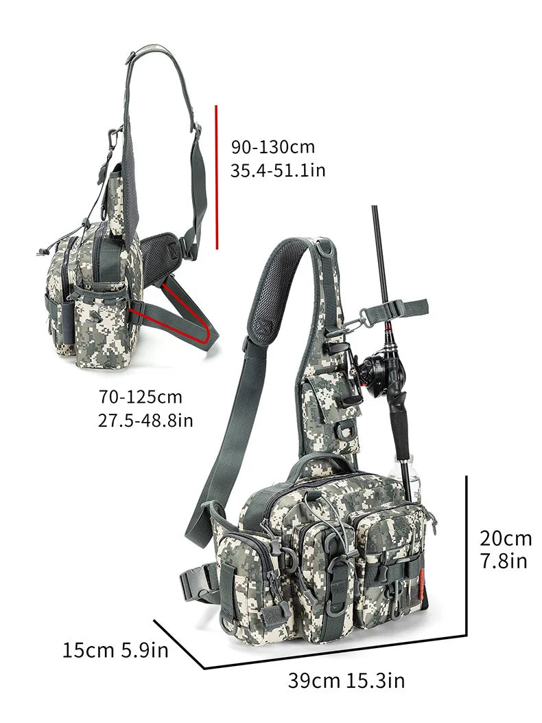Outdoor Shoulder Bag Sports Climbing Backpack Shoulder Tactical Hiking Camping Hunting Daypack Fishing Backpack