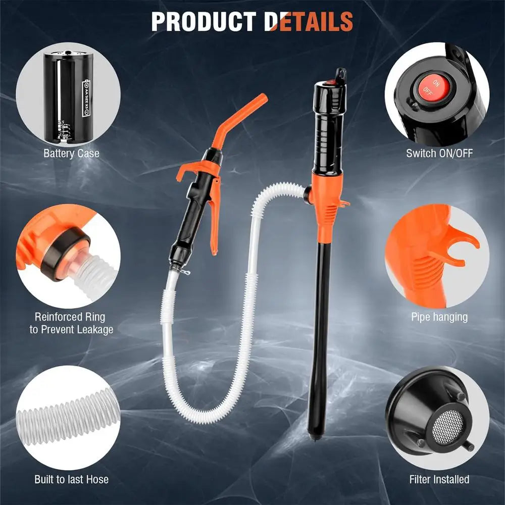 Liquid Transfer Pump Multifunctional Liquid Sucker Pump Power Battery Pump with Handle Water Transfer for Lawnmowers