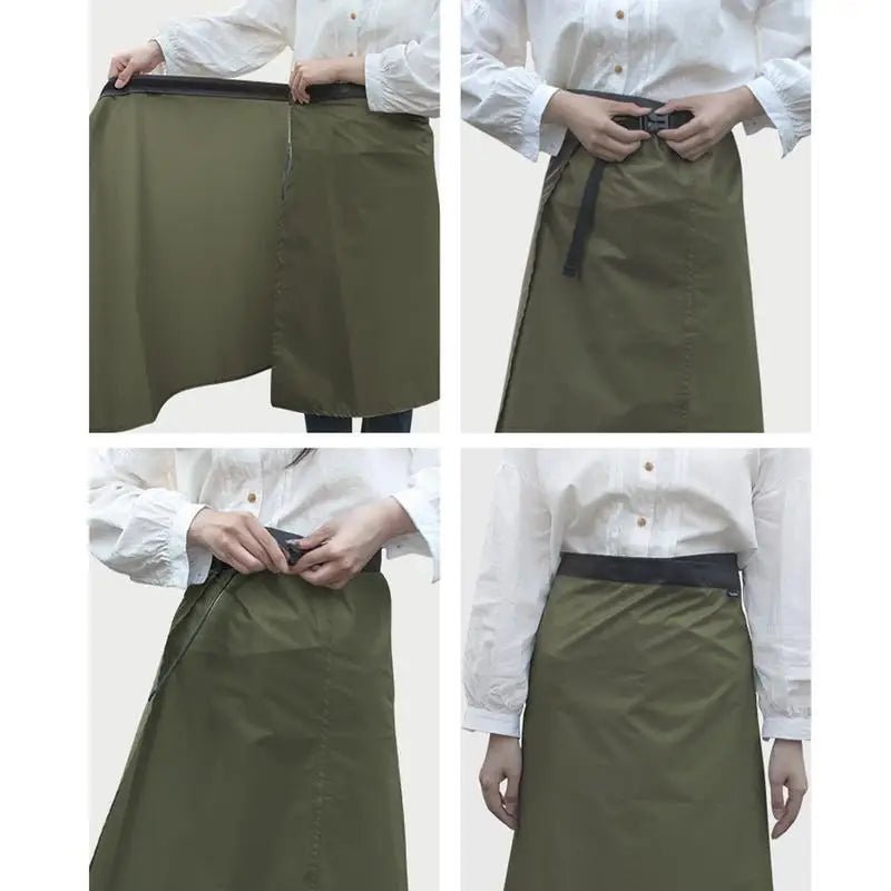 Waterproof Rain Skirt Outdoor Waterproof Skirt Women Half-Length Lightweight Raincoat Hiking Skirt For Camping Fits 70-120cm