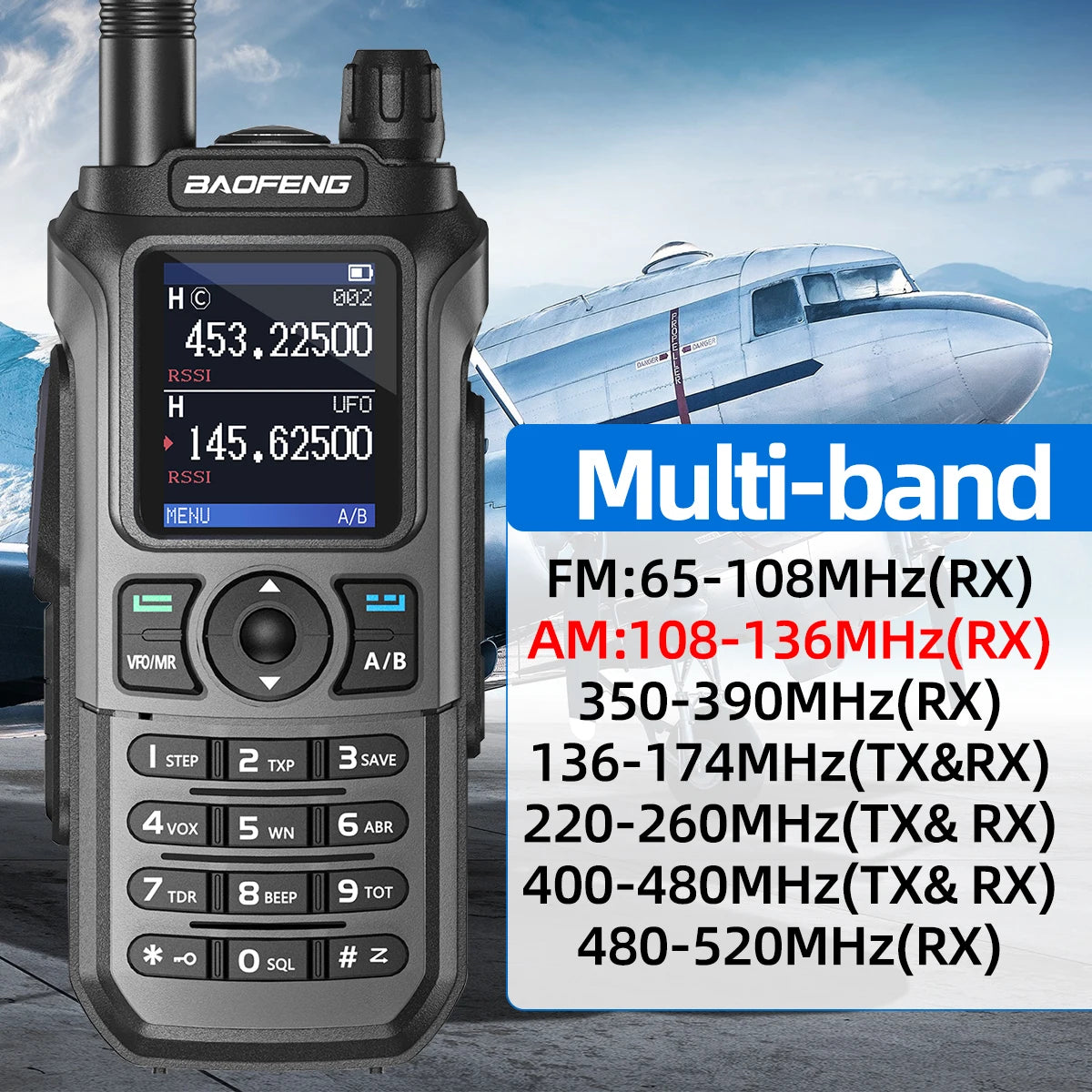 2PCS Baofeng UV-21 Pro Walkie Talkie Multi Band Wireless Copy Frequency Long Range 999CH AM High Power UV 5R K6 5RH Ham Radio