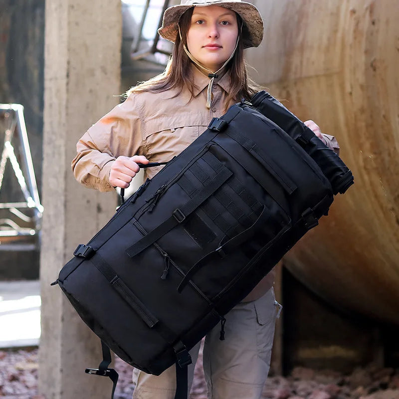 65L Tactical Backpack Men Travel Luggage Bag Outdoor Sport Hunting Molle Camping Rucksacks Men's Large Shoulder Bags