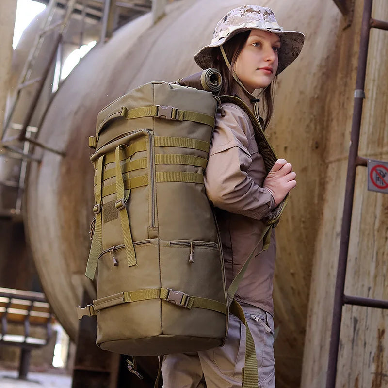 65L Tactical Backpack Men Travel Luggage Bag Outdoor Sport Hunting Molle Camping Rucksacks Men's Large Shoulder Bags