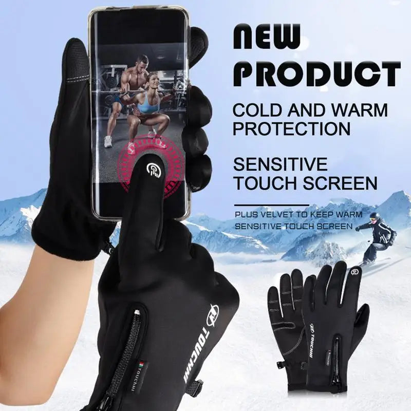 Electric Heating Gloves Touch-screen Cold Weather Ski Gloves USB Rechargeable Winter Hand Warmer Waterproof Windproof Thermal