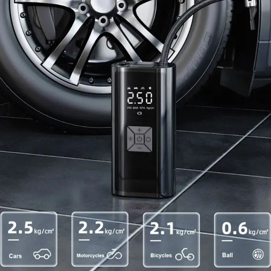 Wireless Car Air Compressor Rechargeable Air Pump Rapid Filling Portable Electric Tire Inflator For Car Auto Motorcycle Bicycle