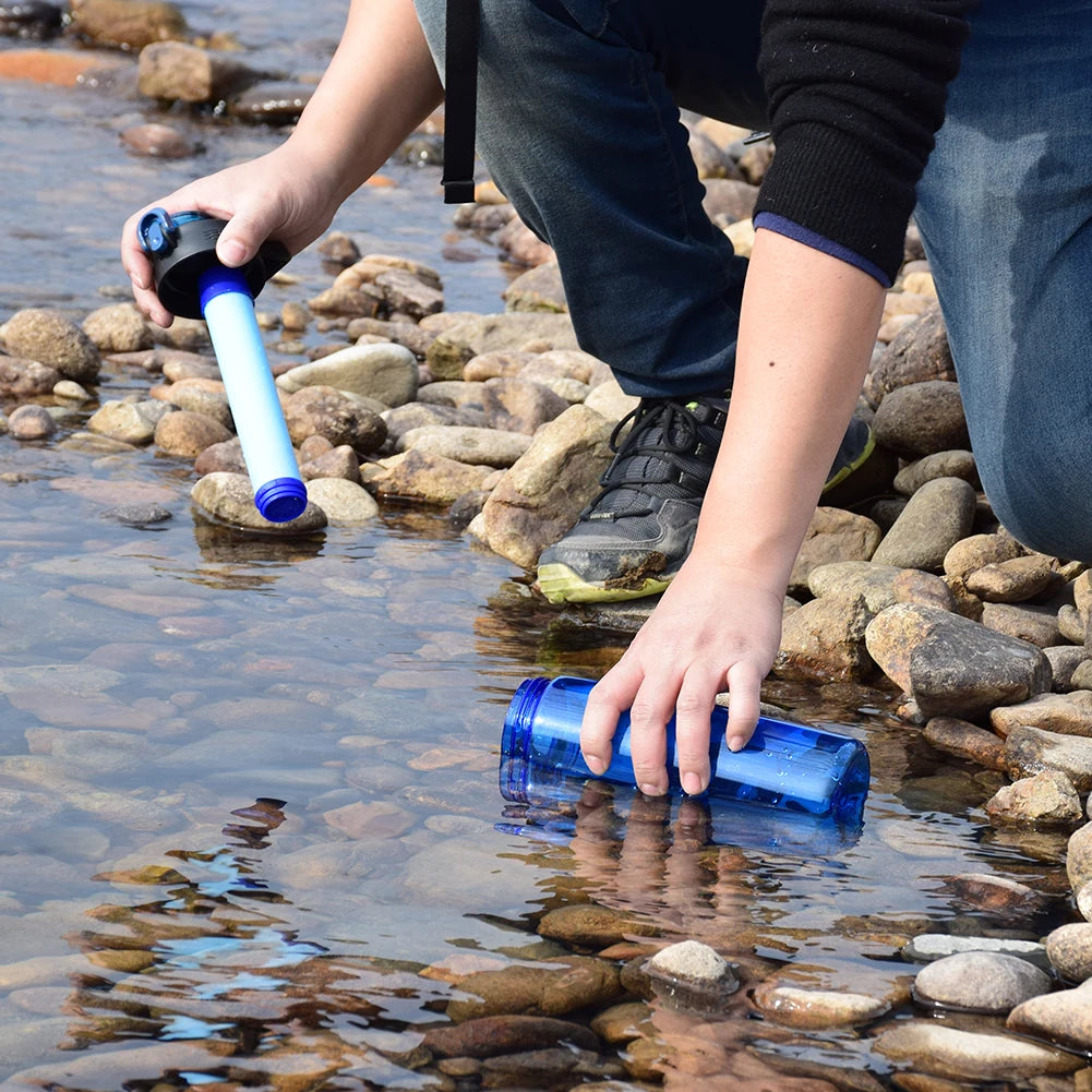 Outdoor Water Filter Filtration System Portable Camping Water Purifier Emergency Supplies Drinking Water Filtering Survival Tool
