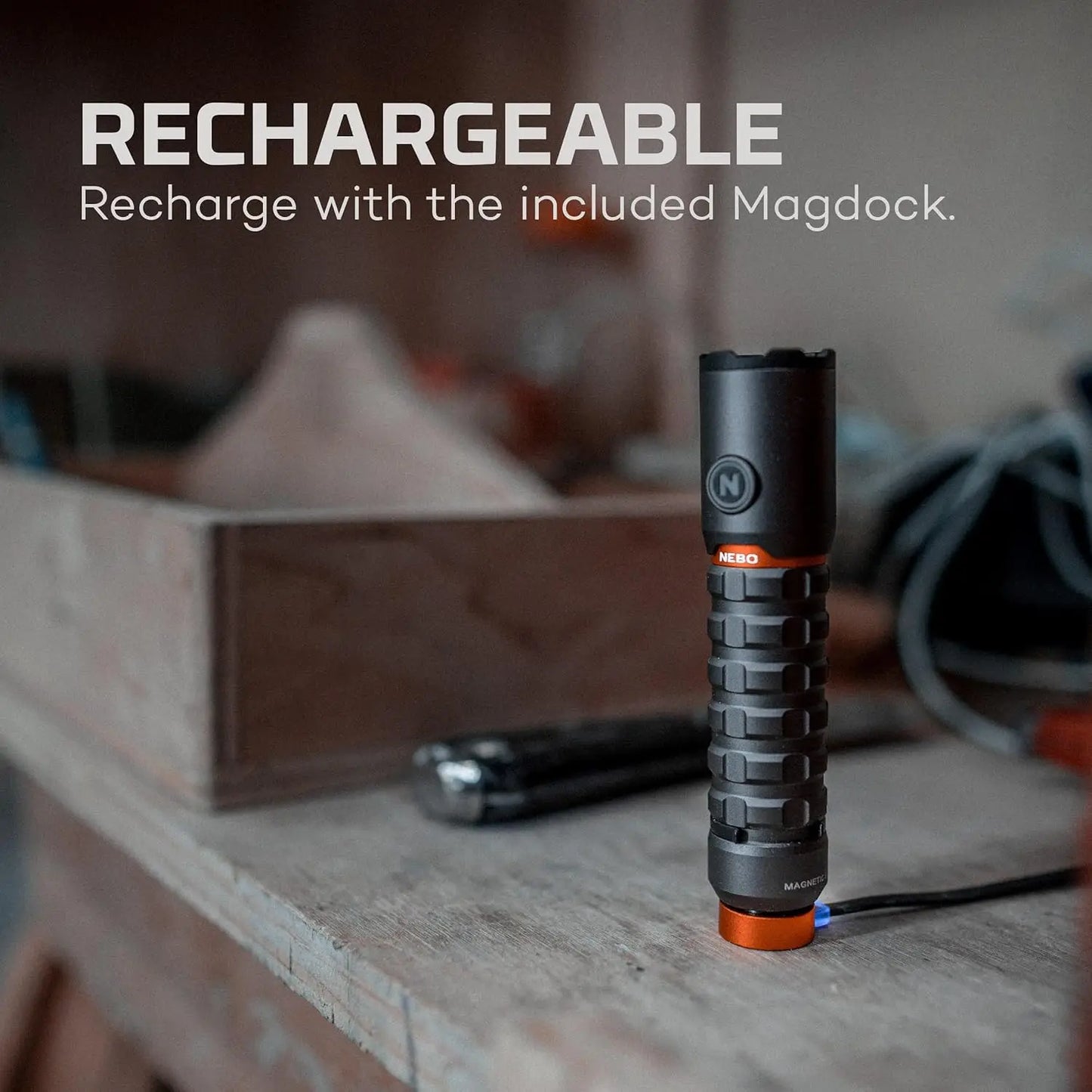 Impact Resistant Flashlight for EDC with Smart Power Control, Power Memory Recall, Removable Clip for Camping, Hunting, Hiking