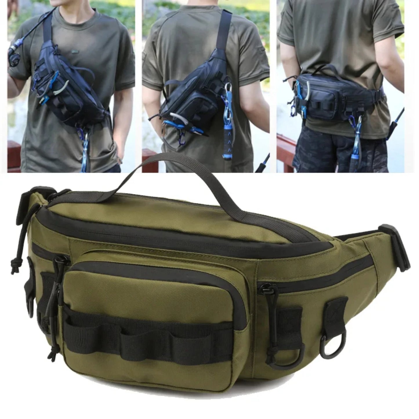 Versatile, Durable, and Practical Molle Waist Chest Backpack for Tactical Men - Ideal Outdoor Camping, Hunting, Fishing, and Spo