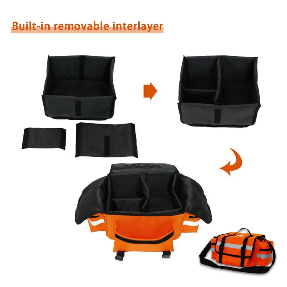 Survival Kit Bag 15L Reflective Work Bag Survival Bag Gear Organizer Tool Storage Container For Hunting Hiking Fishing Men Women