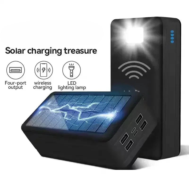 Solar Charging Mobile Phone Wireless Charging Large Capacity Battery External Battery Fast Charging Power Bank 50000mAh