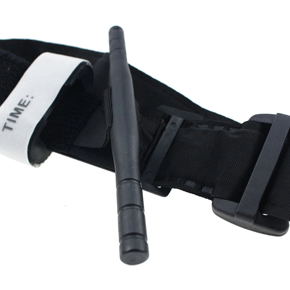 Outdoor Tourniquet Survival Application Red Tip Medical Emergency Belt Aid for Outdoor Exploration
