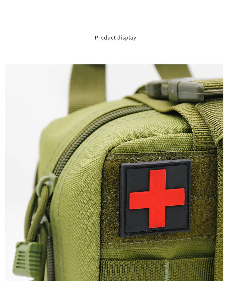 Outdoor First Aid Kit Tactical Hiking Mountaineering Rescue Bag Emergency EDC Rescue Medical Storage Bag Utility Molle Pouch