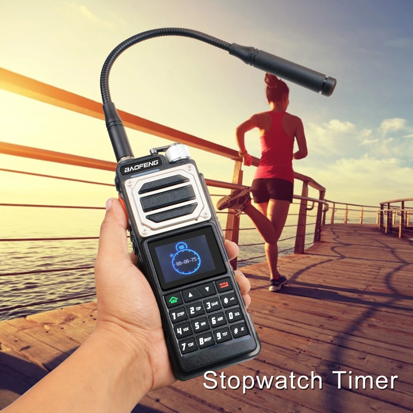 Baofeng 10KM Walkie Talkie UV-25 10W 999Ch Multi-band Amateur FM Radio Freq Copy NoAA Weather Forecast 2800mAh USB-C Battery