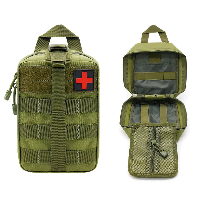 Outdoor First Aid Kit Tactical Hiking Mountaineering Rescue Bag Emergency EDC Rescue Medical Storage Bag Utility Molle Pouch