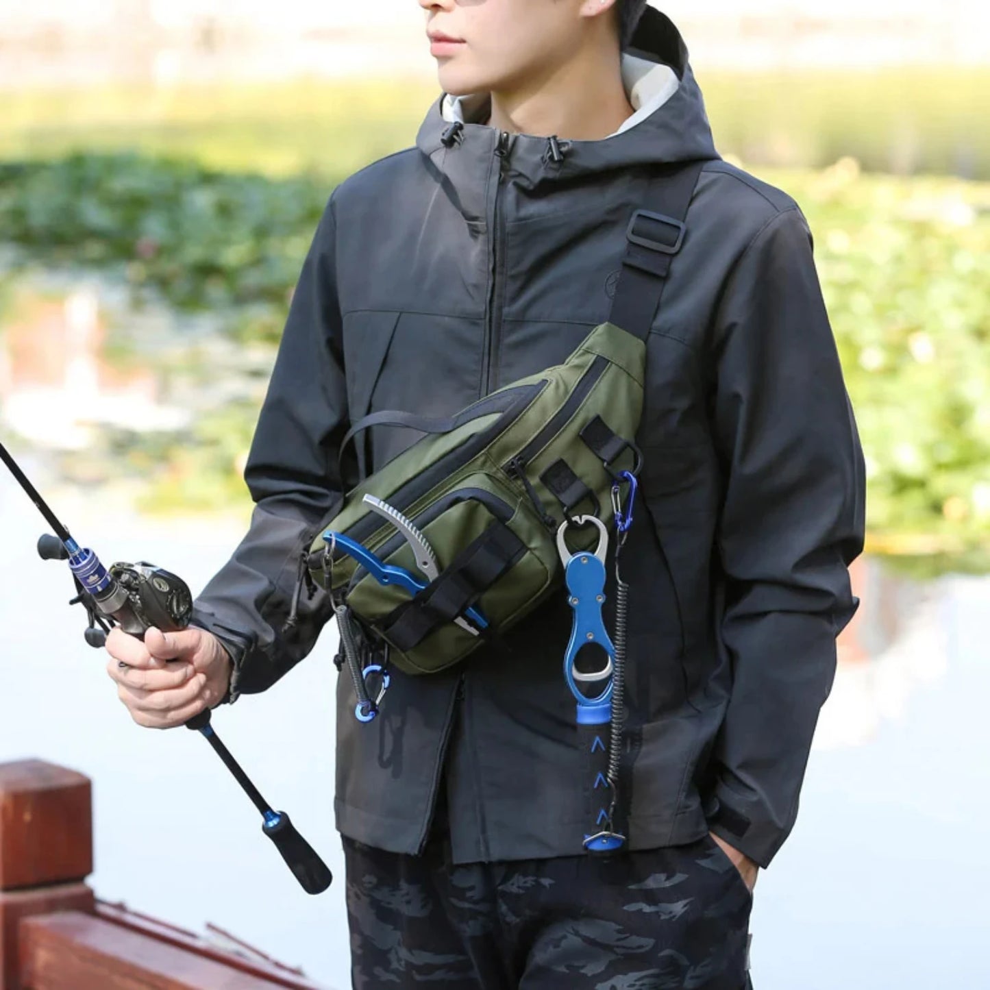 Versatile, Durable, and Practical Molle Waist Chest Backpack for Tactical Men - Ideal Outdoor Camping, Hunting, Fishing, and Spo