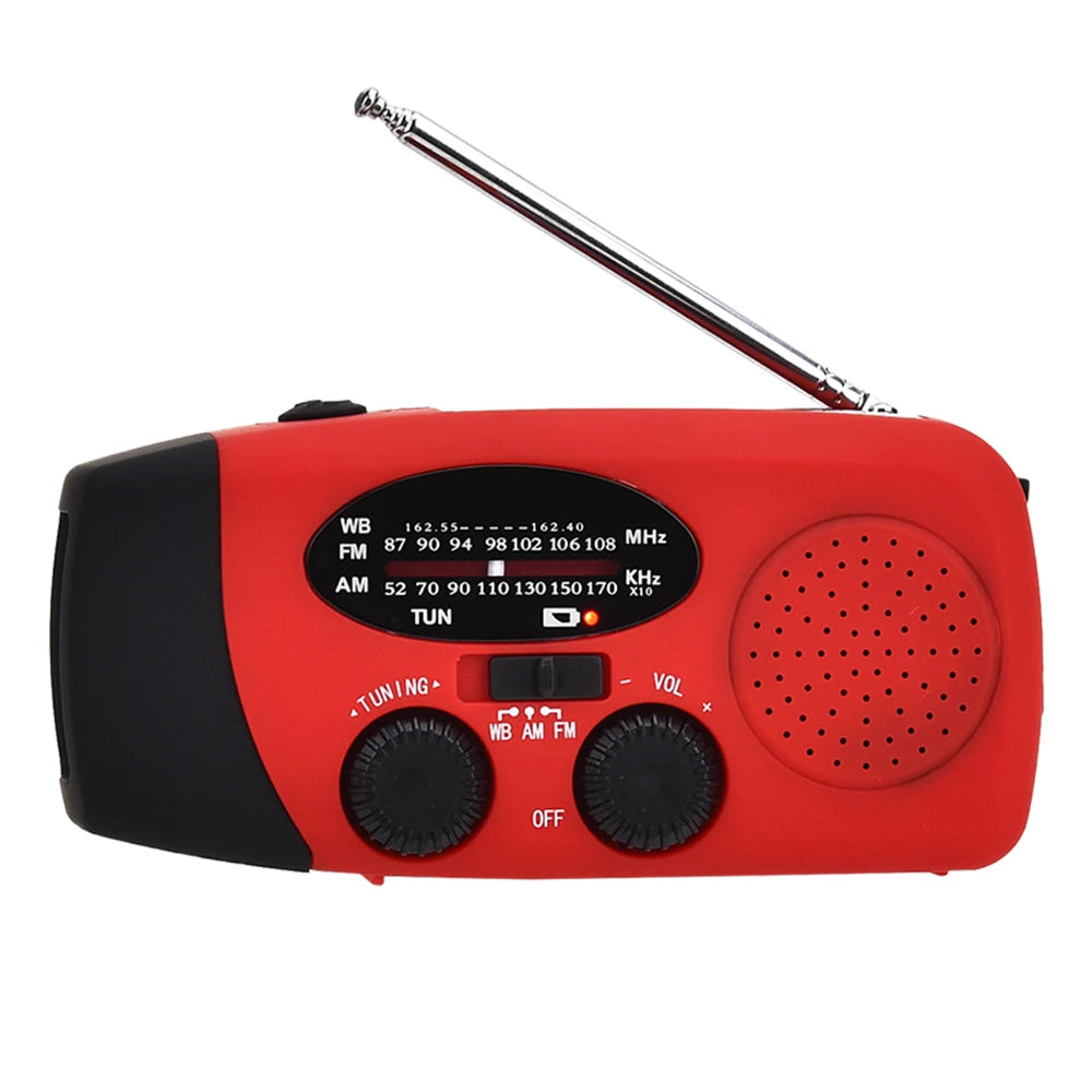 2023 KAYINOW Portable Emergency Solar Hand Crank Radio 5000mAh Power Bank Cranker Flash Light Camping Radio Survival Kit Radio