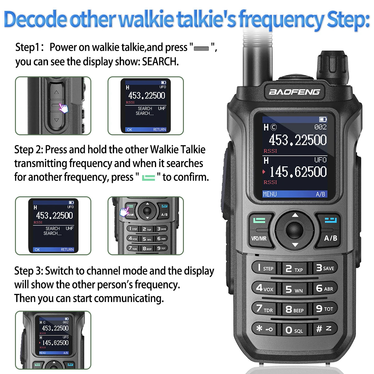 Baofeng UV-21 PRO V2 Long Range Walkie Talkies Multi-band Portable Rechargeable Radio Type-C Wireless Copy Frequency For Hunting