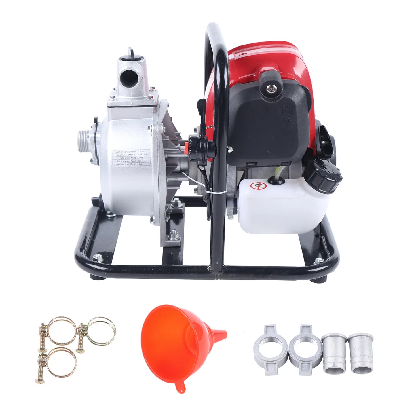 4 Stroke Gasoline Engine Water Transfer Pump Portable Single Cylinder Air-cooled for Garden Lawn