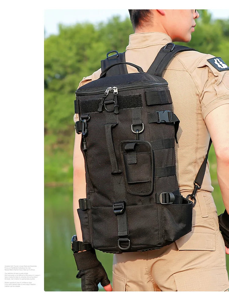 Outdoor Fishing Tackle Backpack Men Lure Box Gear Storage Bag Tactical Hiking Travel Bag Sports Waterproof Cycling Bags