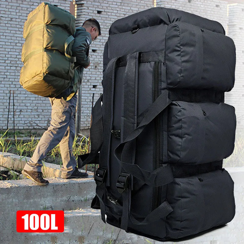 Super Large Capacity 100L Backpack Men Outdoor Waterproof Camping Storage Bag Tent Canopy Tactical Travel Bag Handbag