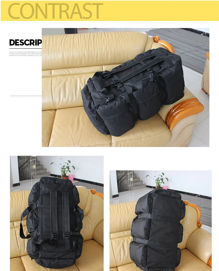 Super Large Capacity 100L Backpack Men Outdoor Waterproof Camping Storage Bag Tent Canopy Tactical Travel Bag Handbag
