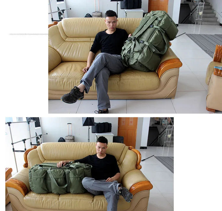 Super Large Capacity 100L Backpack Men Outdoor Waterproof Camping Storage Bag Tent Canopy Tactical Travel Bag Handbag