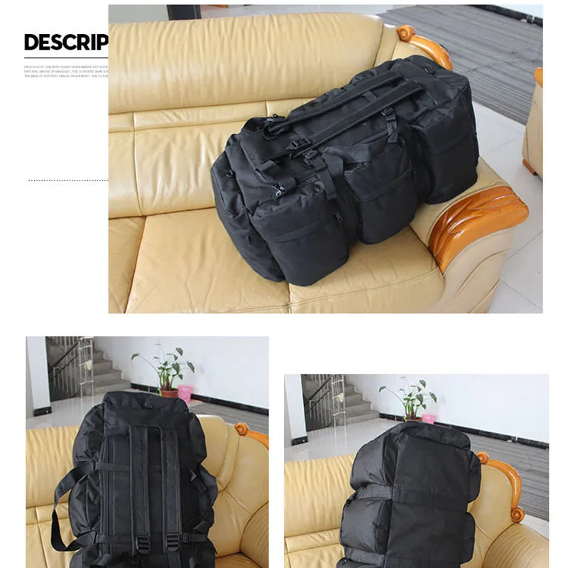 Super Large Capacity 100L Backpack Men Outdoor Waterproof Camping Storage Bag Tent Canopy Tactical Travel Bag Handbag